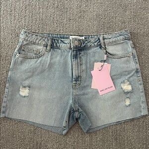 Avec Les Filles Distressed Jean Shorts